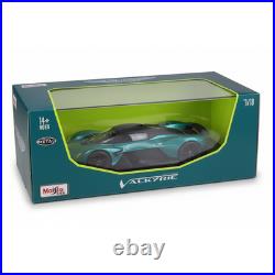 118 Aston Martin Valkyrie Green Alloy Car Model Diecast Collectible Display