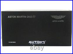 118 Scale Aston Martin One-77 2009 Pearl Black AutoArt Diecast Model Rare 70241