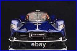1/18 FrontiArt Aston Martin Valkyrie in Sabiro Blue on Carbon Base F176-200