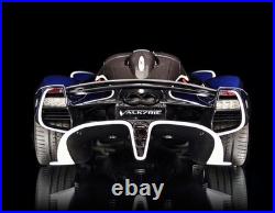 1/18 FrontiArt Aston Martin Valkyrie in Sabiro Blue on Carbon Base F176-200