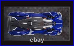 1/18 FrontiArt Aston Martin Valkyrie in Sabiro Blue on Carbon Base F176-200