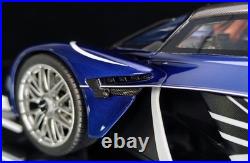1/18 FrontiArt Aston Martin Valkyrie in Sabiro Blue on Carbon Base F176-200