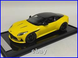 1/18 MotorHelix Model of the Aston Martin DB12 coupe in Yellow