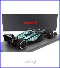 1/18 SPARK ASTON MARTIN F1 AMR23 #14 FERNANDO ALONSO BAHRAIN GP with DISPLAY CASE