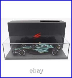 1/18 SPARK ASTON MARTIN F1 AMR23 #14 FERNANDO ALONSO BAHRAIN GP with DISPLAY CASE