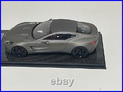 1/18 Tecnomodel Aston Martin One-77 Matte Grey #01/77 Carbon Base
