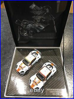 1.43 SCALE ASTON MARTIN RACING (GULF) Year 2008 Le-Mans DBR9 Model Two Car Set