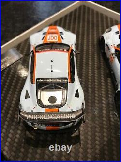 1.43 SCALE ASTON MARTIN RACING (GULF) Year 2008 Le-Mans DBR9 Model Two Car Set
