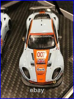 1.43 SCALE ASTON MARTIN RACING (GULF) Year 2008 Le-Mans DBR9 Model Two Car Set