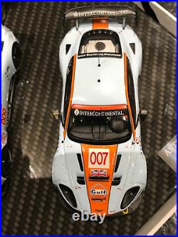 1.43 SCALE ASTON MARTIN RACING (GULF) Year 2008 Le-Mans DBR9 Model Two Car Set