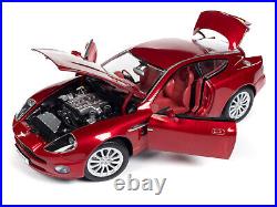 2005 Aston Martin V12 Vanquish RHD Toro Red 1/18 Diecast Model Car Auto World