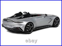 2020 Aston Martin V12 Speedster Silver Metallic 1/18 Model Car by GT Spirit