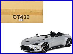 2020 Aston Martin V12 Speedster Silver Metallic 1/18 Model Car by GT Spirit