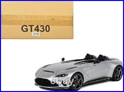 2020 Aston Martin V12 Speedster Silver Metallic 1/18 Model Car by GT Spirit