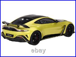 2022 Aston Martin V12 Vantage RHD Model Car 1/18 Cosmopolitan Yellow Black Hood