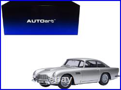 2023 Aston Martin DB5 RHD Birch Silver 1/18 Model Car by Autoart