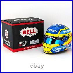 2024 Fernando Alonso Mini Helmet 12 Scale Bell F1 Aston Martin 4100308