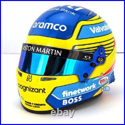 2024 Fernando Alonso Mini Helmet 12 Scale Bell F1 Aston Martin 4100308