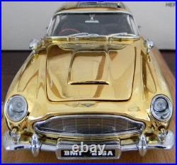 24K GOLD Aston Martin Race Car Custom Built Promo Model Vintage Classic