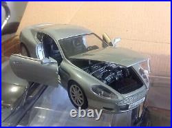 4-Motormax 124 Scale 2004 Aston Martin DB9 V12 Silver Diecast Model James Bond