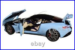 ASTON MARTIN DB11 Q FROSTED GLASS BLUE WithBLACK TOP 1/18 MODEL CAR AUTOART 70268