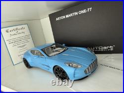 ASTON MARTIN ONE-77 TIFFANY BLUE 118 by AUTOart Signature Series