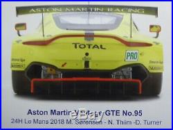 ASTON MARTIN VANTAGE GTE #95 24H Le Mans 2018 SPARK 18S394 Scale 1/18 LNIB