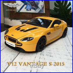 AUTOart 118 Scale Aston Martin V12 VANTAGE S 2015 Yellow Car Model Collections
