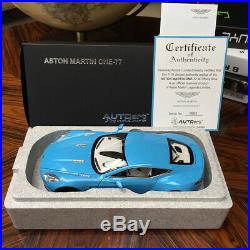 AUTOart 118 Scale Car Model fr ASTON MARTIN One-77 Tiffany Blue WithCertification