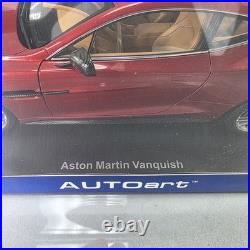 AUTOart 1/18 Aston Martin Vanquish Volcano Red Diecast Model Car 70249 NEW