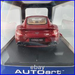AUTOart 1/18 Aston Martin Vanquish Volcano Red Diecast Model Car 70249 NEW