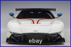 AUTOart 1/18 Aston Martin Vulcan metallic white/blue red stripe