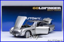 AUTOart 1/18 Scale Aston Martin DB5 007/Goldfinger Bond Car, Finished Model