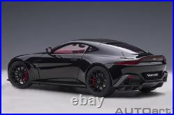 AUTOart 1/18 Scale Aston Martin Vantage 2019 Black/Carbon Black Roof Finished Mo AUTOart 1/18 Scale Aston Martin Vantage 2019 Black/Carbon Black Roof Finished Mo