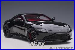 AUTOart 1/18 Scale Aston Martin Vantage 2019 Black/Carbon Black Roof Finished Mo AUTOart 1/18 Scale Aston Martin Vantage 2019 Black/Carbon Black Roof Finished Mo