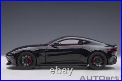 AUTOart 1/18 Scale Aston Martin Vantage 2019 Black/Carbon Black Roof Finished Mo AUTOart 1/18 Scale Aston Martin Vantage 2019 Black/Carbon Black Roof Finished Mo