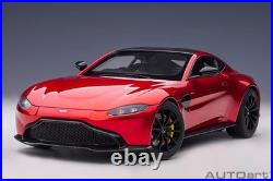 AUTOart 1/18 Scale Aston Martin Vantage 2019 Hyper Red/Carbon Black Roof Fi