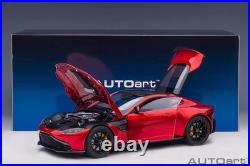 AUTOart 1/18 Scale Aston Martin Vantage 2019 Hyper Red/Carbon Black Roof Fi
