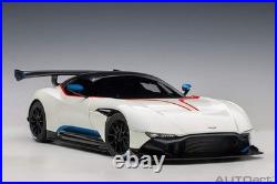 AUTOart 2019 Aston Martin Vulcan Stratus White with Blue & Red Stripes 118 70261