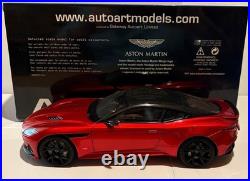AUTOart 70293 Aston Martin DBS Superleggera Hyper Red/Black Roof with Box