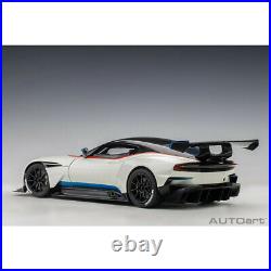 AUTOart Aston Martin Vulcan 118 Stratus White with Blue Stripes 70261