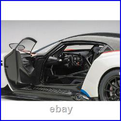 AUTOart Aston Martin Vulcan 118 Stratus White with Blue Stripes 70261