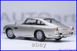 AUTOart GOLDFINGER 007 JAMES BOND ASTON MARTIN DB5 1/18 MODEL CAR SILVER 70296