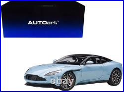 Aston Martin DB11 Q Frosted Glas Blue with Black Top 1/18 Model Car by Autoart