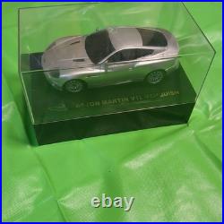 Aston Martin V12 Vanquish 1/43 Scale Model Silver with Display Case