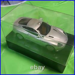 Aston Martin V12 Vanquish 1/43 Scale Model Silver with Display Case