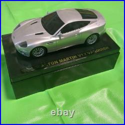 Aston Martin V12 Vanquish 1/43 Scale Model Silver with Display Case