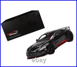 Aston Martin V12 Vantage RHD (Right Hand Drive) Jet Black With Red Accents 1/18