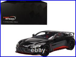 Aston Martin V12 Vantage RHD Right Hand Drive Jet Black with Red Accents 1/18