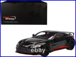 Aston Martin V12 Vantage Rhd Jet Black 1/18 Model Car By Top Speed Ts0452